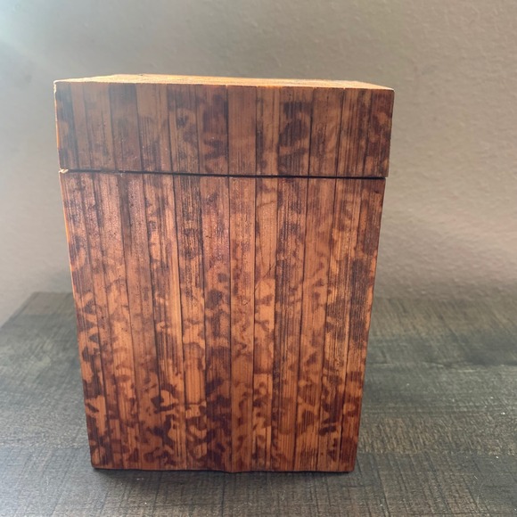 Vintage Chinese Wood Box Decor Trinket Storage Tea - Picture 6 of 12